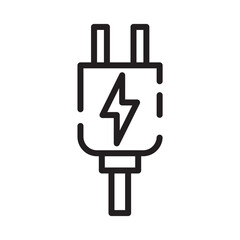 Power Plug Socket Line Icon