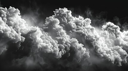 1 A captivating image of clouds against a backdrop of the black-and-white sky.2 Two