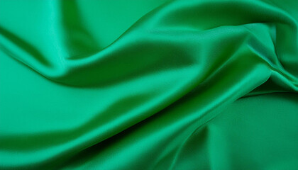 Smooth elegant green silk or satin luxury cloth texture can use as abstract background. Luxurious background design