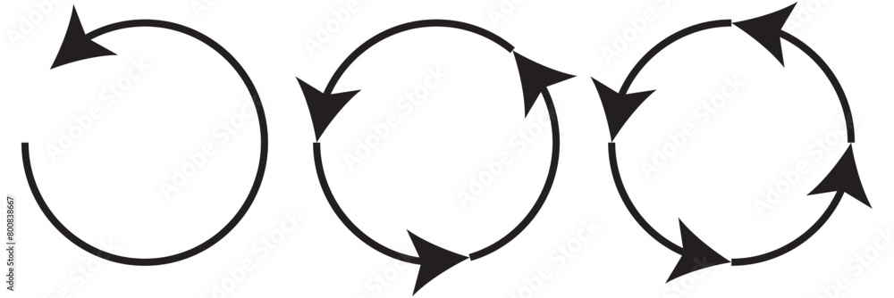 Poster clockwise or anticlockwise high quality loop icon. vector illustration of two round arrows symbol is