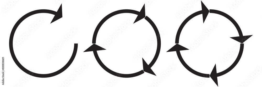 Poster clockwise or anticlockwise high quality loop icon. vector illustration of two round arrows symbol is
