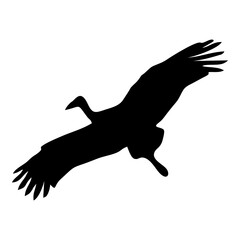 black silhouette of a crane