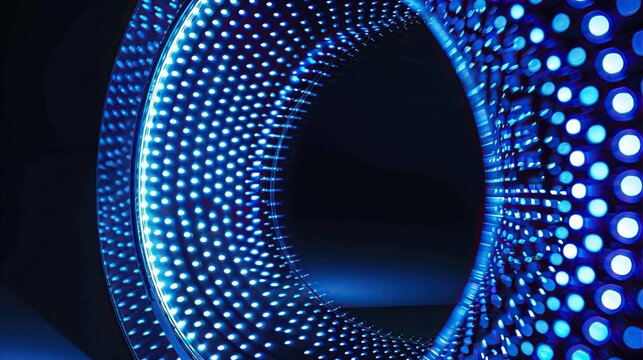 This is an image of a blue vortex made of lights.