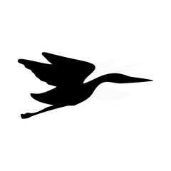 black silhouette of a crane
