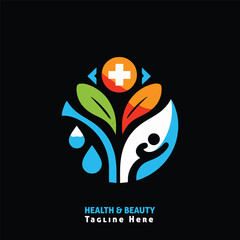 
Health people beauty logo template design vector

