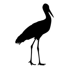 black silhouette of a crane
