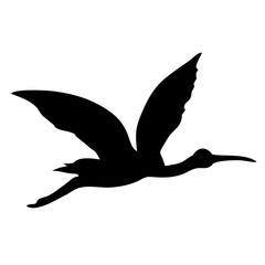 black silhouette of a crane
