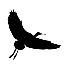 black silhouette of a crane