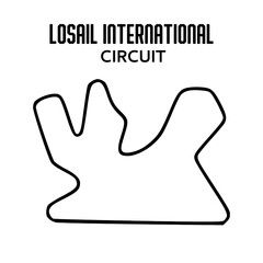 Map track losail International with black line