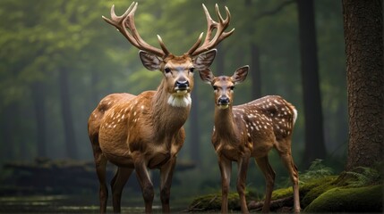 deer in the woods