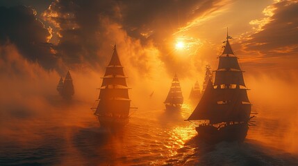 Sunlit Voyages: Wooden Boats in the Fog of Ancient China