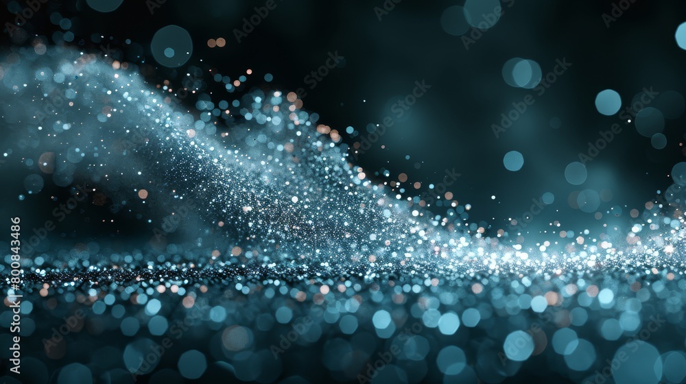 Poster an image features two distinct areas - one displays a crisp blue and black background, while the oth