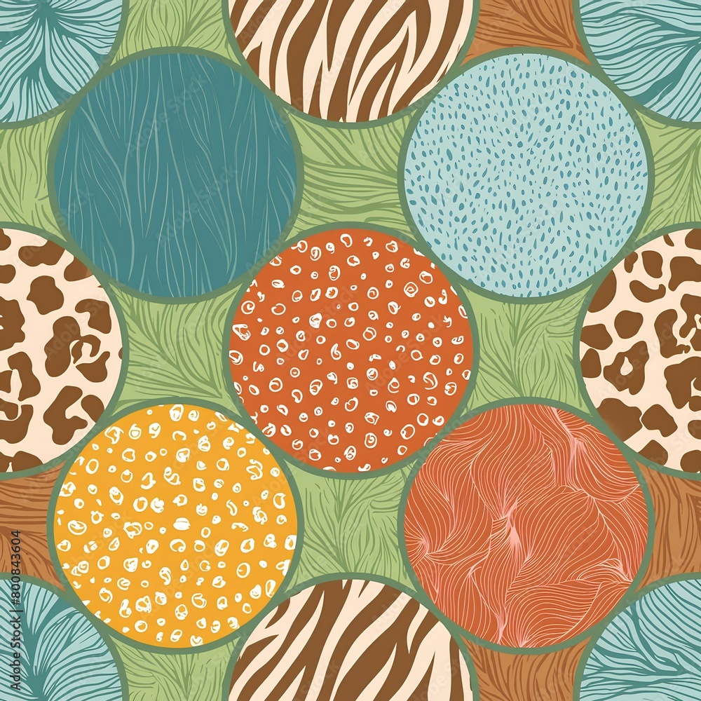 Poster seamless pattern with circles