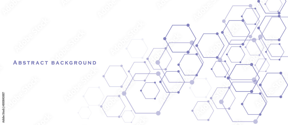 Wall mural hexagon pattern vector illustration. geometric abstract background with simple hexagonal elements.
