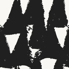 Monochrome Geometric Triangles Seamless Pattern Design