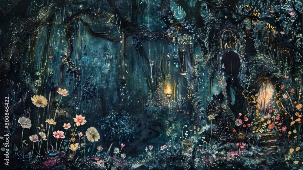 Poster enchanted weavers create tapestries that seem to come alive with intricate depictions of the fey rea