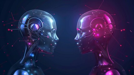 Ai Chatbots working and chatting in computer, Generative Ai 