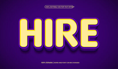 Hire 3d editable premium vector text effect