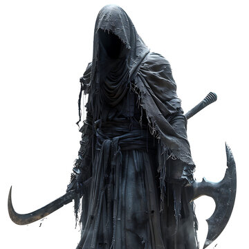 recommend clip art: Grim reaper scythe on isolated transparent background