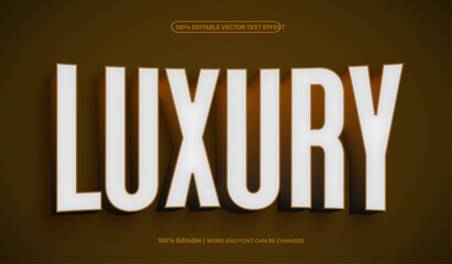 Luxury 3d editable premium vector text effect