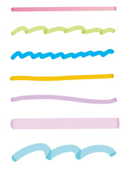 Obraz premium 蛍光マーカー風ライン