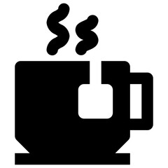 Obraz premium tea cup glyph icon