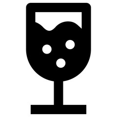 wine cup glyph icon