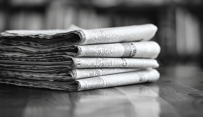 Vibrant Celebration of World Reading Day with a Pile of Vintage Newspapers