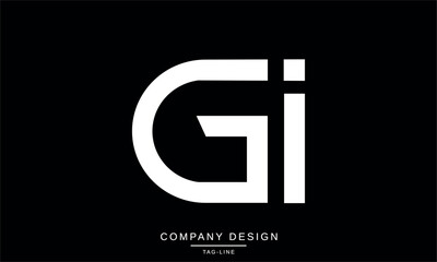 GI, IG Abstract Letters Logo Monogram Design Symbol Icon Font
