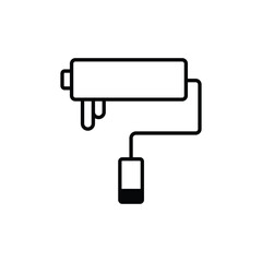 Paint Roller icon design with white background stock illustration