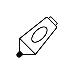 Highlighter icon design with white background stock illustration