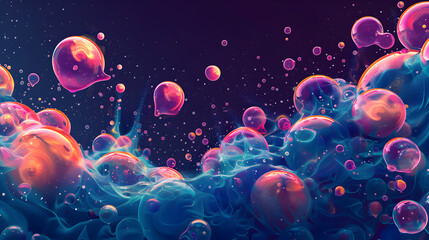 colorful abstract liquid bubble background