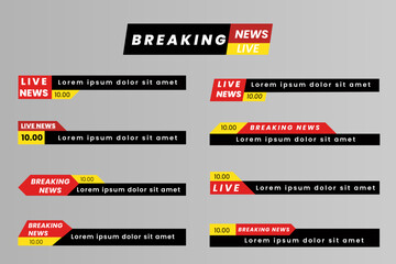 Breaking news banners title bar