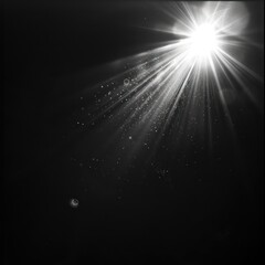 lens flare on a plain black background