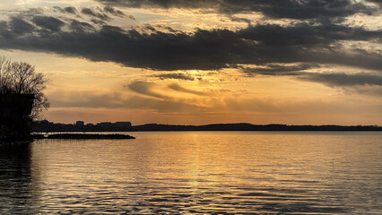 Sunset Over Lake Mendota in Madison Wisconsin