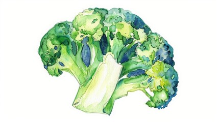 Broccoli is a green vegetable that is high in nutrients and fiber