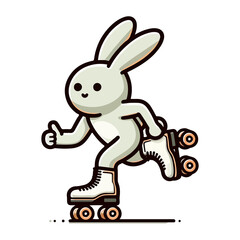  bunny with roller blade