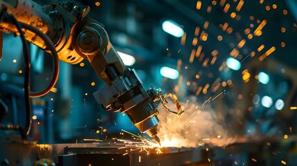 Industrial Prowess A Welding Robots Mastery in Automotive Assembly Generative ai