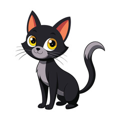 Bombay cat cartoon animal illustration