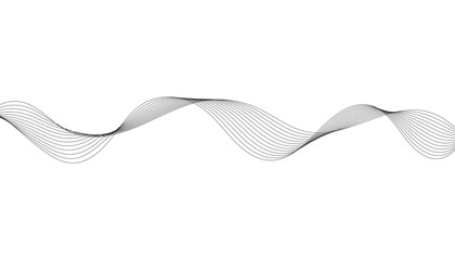 Wave lines smooth flowing dynamic isolated on white background. Technology, digital, communication, science, music concept vector background illustration