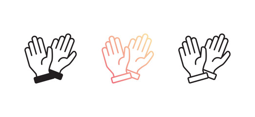 Gloves icon design with white background stock illustration