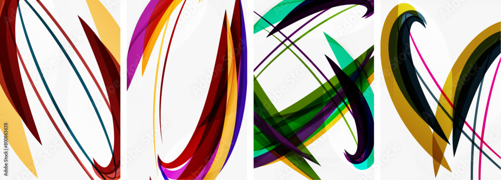 Poster a bunch of colorful letters are lined up on a white background high quality