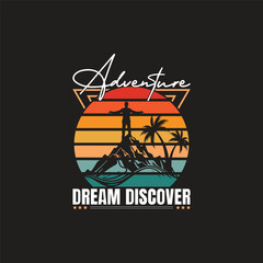 adventure Creative t-shirt design idea dream discover