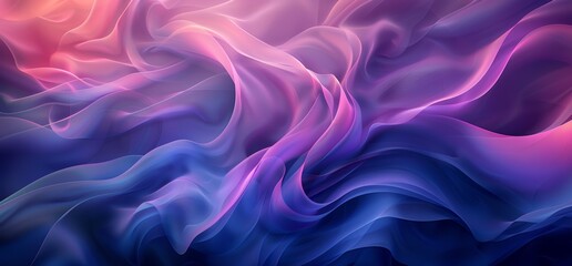 Fototapeta premium Abstract background with wavy patterns in purple and blue hues
