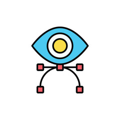 Fototapeta premium Eye icon design with white background stock illustration