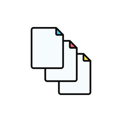 Paper icon design with white background stock illustration