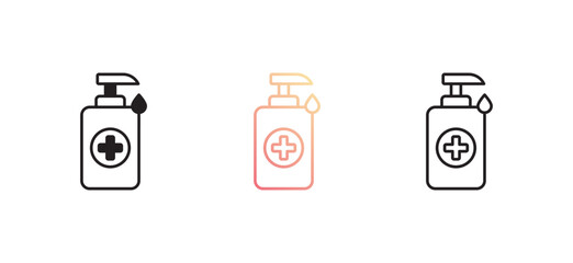 Sanitizer icon design with white background stock illustration