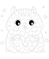 Dot coloring page for kids