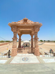 Pali Rajasthan, India April 25, 2024:- cenotaphs or chatri made from stone located at a temple in pali rajasthan.