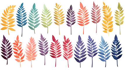 Digital vintage watercolor leaves  illustration abstract graphic poster web page PPT background